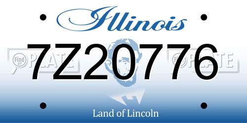 7Z20776 Illinois License Plate