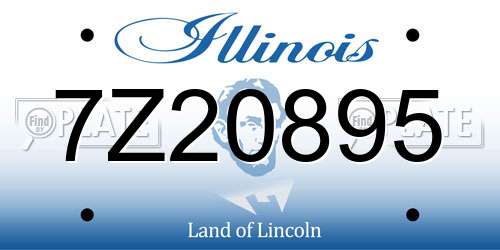 7Z20895 Illinois License Plate