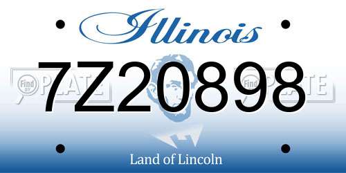 7Z20898 Illinois License Plate