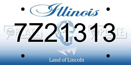 7Z21313 Illinois License Plate