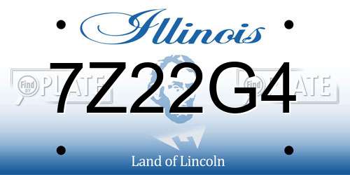 7Z22G4 Illinois License Plate