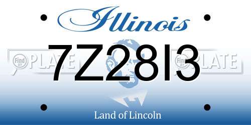 7Z28I3 Illinois License Plate