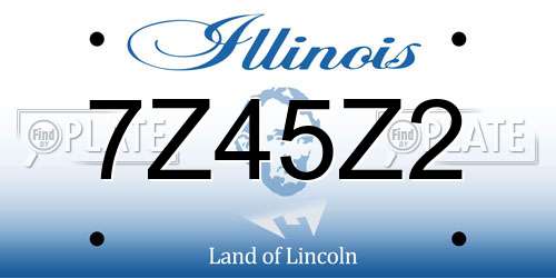 7Z45Z2 Illinois License Plate