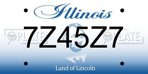 7Z45Z7 Illinois License Plate