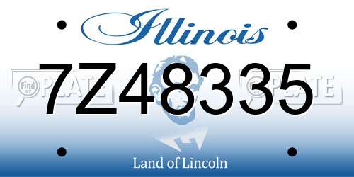 7Z48335 Illinois License Plate