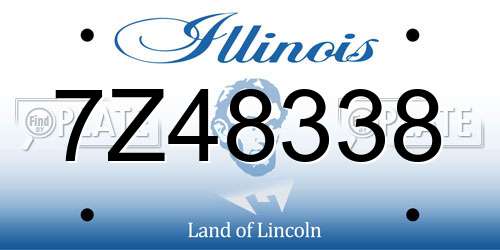 7Z48338 Illinois License Plate
