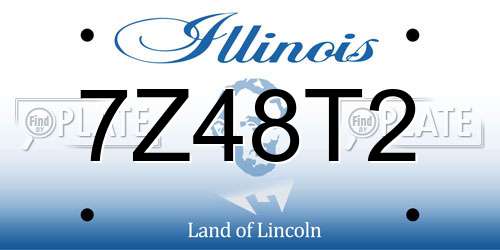 7Z48T2 Illinois License Plate