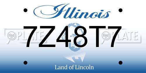 7Z48T7 Illinois License Plate