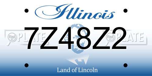 7Z48Z2 Illinois License Plate
