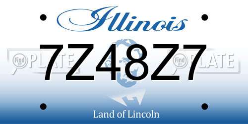 7Z48Z7 Illinois License Plate