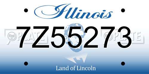 7Z55273 Illinois License Plate