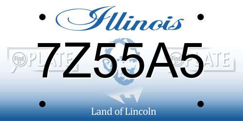 7Z55A5 Illinois License Plate