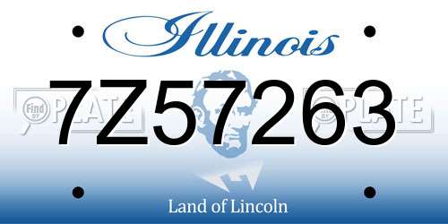 7Z57263 Illinois License Plate