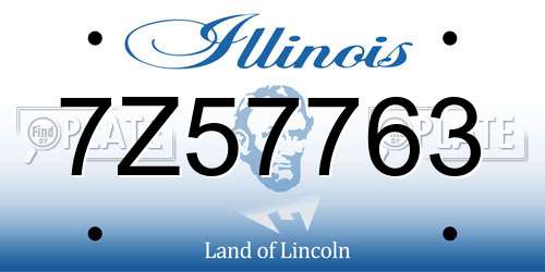 7Z57763 Illinois License Plate