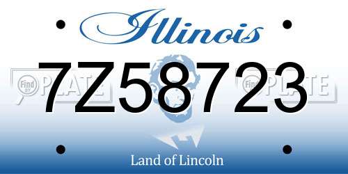 7Z58723 Illinois License Plate