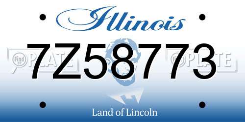 7Z58773 Illinois License Plate