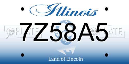 7Z58A5 Illinois License Plate