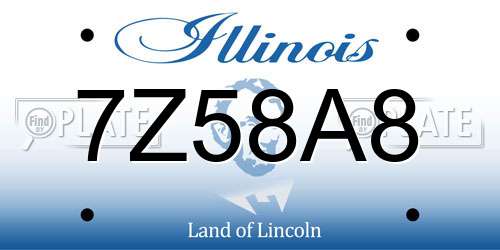 7Z58A8 Illinois License Plate