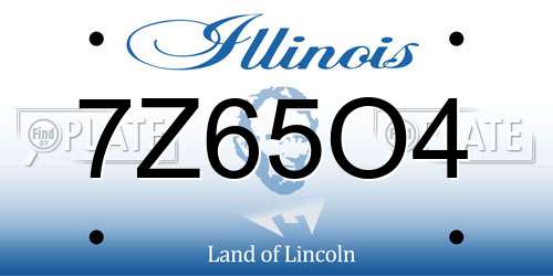 7Z65O4 Illinois License Plate