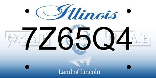 7Z65Q4 Illinois License Plate