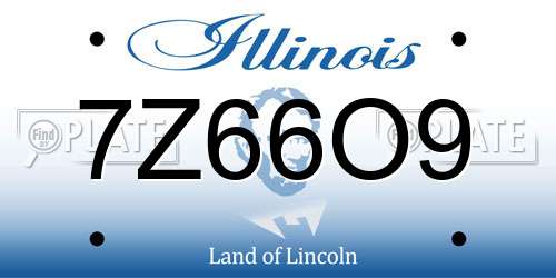 7Z66O9 Illinois License Plate