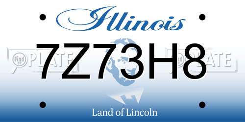 7Z73H8 Illinois License Plate