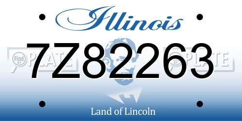 7Z82263 Illinois License Plate