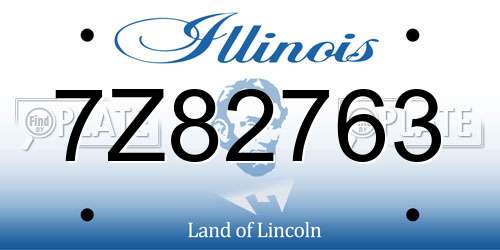 7Z82763 Illinois License Plate
