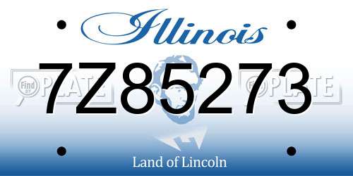 7Z85273 Illinois License Plate