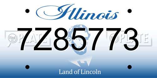 7Z85773 Illinois License Plate