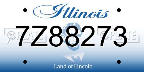7Z88273 Illinois License Plate