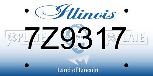7Z9317 Illinois License Plate