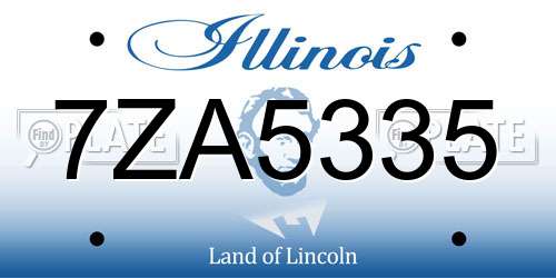 7ZA5335 Illinois License Plate