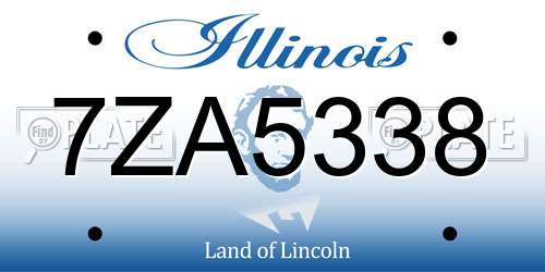 7ZA5338 Illinois License Plate