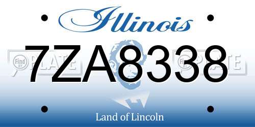 7ZA8338 Illinois License Plate