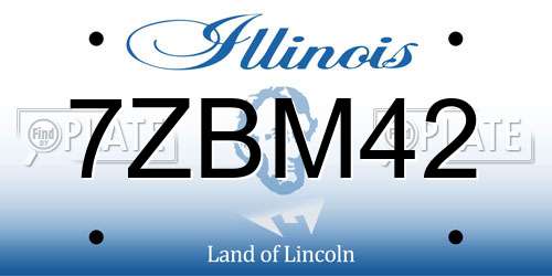 7ZBM42 Illinois License Plate
