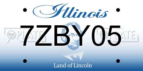 7ZBY05 Illinois License Plate