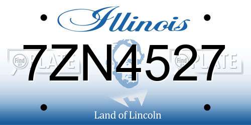 7ZN4527 Illinois License Plate