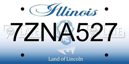 7ZNA527 Illinois License Plate