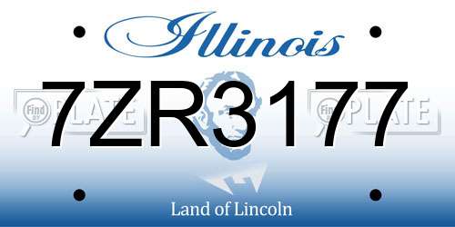7ZR3177 Illinois License Plate