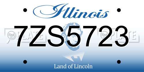 7ZS5723 Illinois License Plate