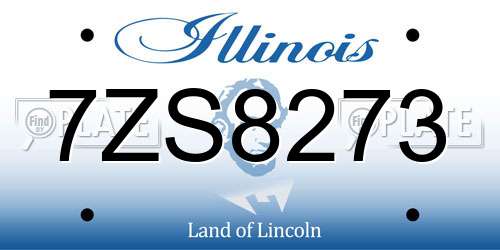 7ZS8273 Illinois License Plate