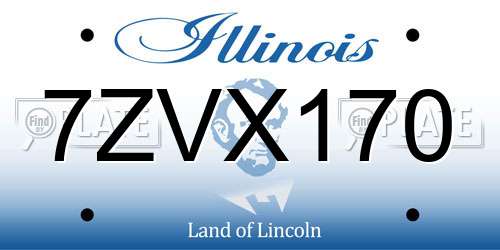 7ZVX170 Illinois License Plate