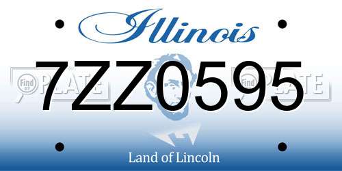 7ZZ0595 Illinois License Plate