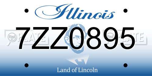 7ZZ0895 Illinois License Plate