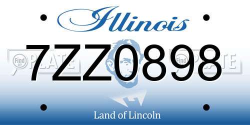 7ZZ0898 Illinois License Plate