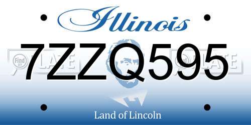 7ZZQ595 Illinois License Plate