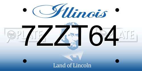 7ZZT64 Illinois License Plate