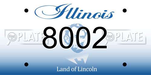 8002 Illinois License Plate