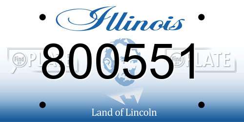 800551 Illinois License Plate